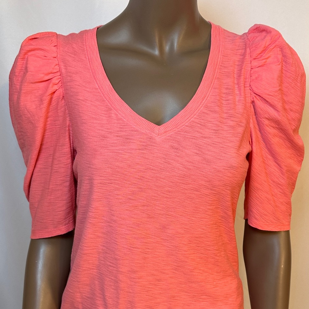 Nation LTD Women's Peach Puff Sleeve Top - Picture 2 of 9